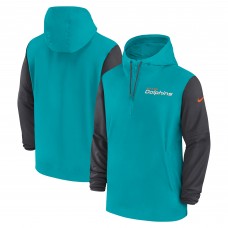 Куртка на короткой молнии Miami Dolphins Nike 2024/25 Sideline Pre-Game Player - Aqua/Anthracite