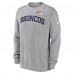 Denver Broncos Nike Heather Gray Club Pullover Sweatshirt