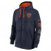 Толстовка на молнии Chicago Bears Nike Navy Primetime Club