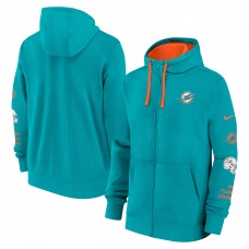 Толстовка на молнии Miami Dolphins Nike Aqua Primetime Club