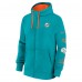 Толстовка на молнии Miami Dolphins Nike Aqua Primetime Club