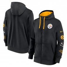 Толстовка на молнии Pittsburgh Steelers Nike Club - Black