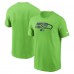 Seattle Seahawks Nike Neon Green Faded Essential T-Shirt