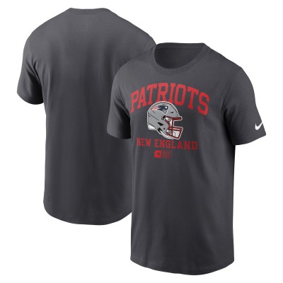 New England Patriots Nike Anthracite Helmet Essential T-Shirt