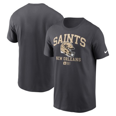 Футболка New Orleans Saints Nike Anthracite Helmet Essential
