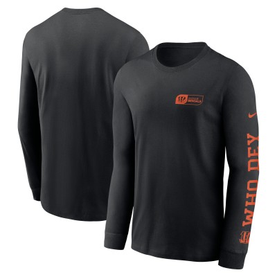 Cincinnati Bengals Nike Black All Out Long Sleeve T-Shirt