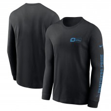 Футболка с длинным рукавом Carolina Panthers Nike Black All Out Футболка с длинным рукавом Carolina Panthers Nike Black All Out