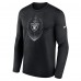 Las Vegas Raiders Nike Black Icon Legend Performance Long Sleeve T-Shirt