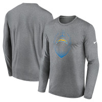 Los Angeles Chargers Nike Heather Gray Icon Legend Performance Long Sleeve T-Shirt