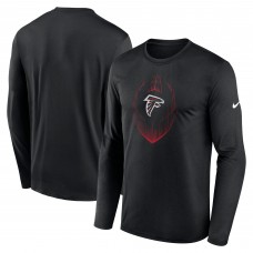 Футболка с длинным рукавом Atlanta Falcons Nike Black Icon Legend Performance