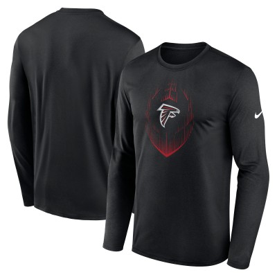 Футболка с длинным рукавом Atlanta Falcons Nike Black Icon Legend Performance