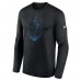 Футболка с длинным рукавом Carolina Panthers Nike Black Icon Legend Performance