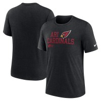 Arizona Cardinals Nike Black Overlap Lockup Tri-Blend T-Shirt