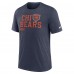 Футболка Chicago Bears Nike Navy Overlap Lockup Tri-Blend