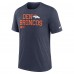 Футболка Denver Broncos Nike Navy Overlap Lockup Tri-Blend