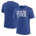 New York Giants Nike Royal Overlap Lockup Tri-Blend T-Shirt