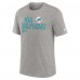 Футболка Miami Dolphins Nike Heather Gray Overlap Lockup Tri-Blend