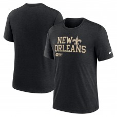 Футболка New Orleans Saints Nike Overlap Lockup Tri-Blend - Black