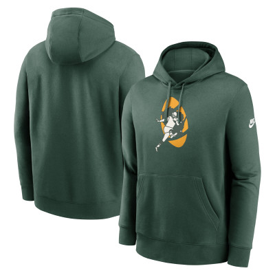 Толстовка Green Bay Packers Nike Green Rewind Club Logo