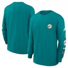 Футболка с длинным рукавом Miami Dolphins Nike Rewind Heavy Max 90 Pocket - Aqua