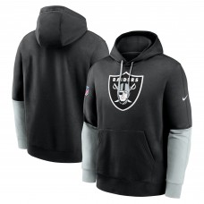 Las Vegas Raiders Nike Black 2024 Sideline Club Pullover Hoodie