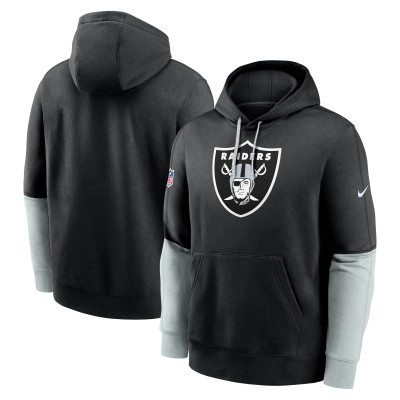 Las Vegas Raiders Nike Black 2024 Sideline Club Pullover Hoodie