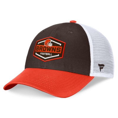 Бейсболка Cleveland Browns Fanatics Brown/Orange Bench Trucker