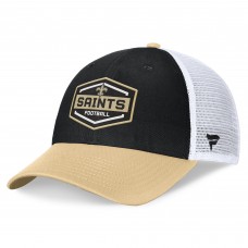 Бейсболка New Orleans Saints Fanatics Black/Gold Bench Trucker