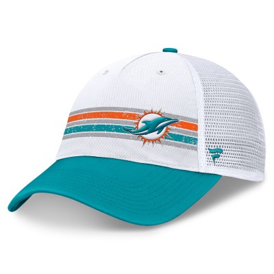 Бейсболка Miami Dolphins Fanatics White/Aqua Flawless Stripe