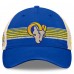 Бейсболка Los Angeles Rams Fanatics Center Stripe Trucker - Royal/Natural