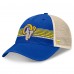 Бейсболка Los Angeles Rams Fanatics Center Stripe Trucker - Royal/Natural