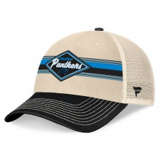 Бейсболка Carolina Panthers Fanatics Natural/Black Diamond Stripe Trucker