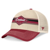 Бейсболка Arizona Cardinals Fanatics Natural/Cardinal Diamond Stripe Trucker