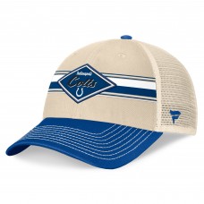 Бейсболка Indianapolis Colts Fanatics Natural/Royal Diamond Stripe Trucker Бейсболка Indianapolis Colts Fanatics Natural/Royal Diamond Stripe Trucker