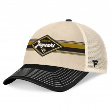 Бейсболка Jacksonville Jaguars Fanatics Natural/Black Diamond Stripe Trucker