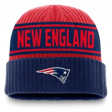 New England Patriots Fanatics Red/Navy Penalty Cuffed Knit Hat
