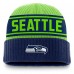 Seattle Seahawks Fanatics Neon Green/College Navy Penalty Cuffed Knit Hat Seattle Seahawks Fanatics Neon Green/College Navy Penalty Cuffed Knit Hat