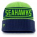 Seattle Seahawks Fanatics Neon Green/College Navy Penalty Cuffed Knit Hat