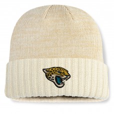 Jacksonville Jaguars Fanatics Cream Block Cuffed Knit Hat