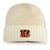 Cincinnati Bengals Fanatics Cream Block Cuffed Knit Hat