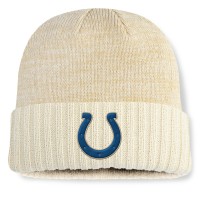 Indianapolis Colts Fanatics Cream Block Cuffed Knit Hat
