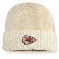 Kansas City Chiefs Fanatics Cream Block Cuffed Knit Hat