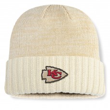 Kansas City Chiefs Fanatics Cream Block Cuffed Knit Hat