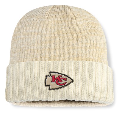 Kansas City Chiefs Fanatics Cream Block Cuffed Knit Hat