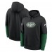 New York Jets Nike Black Throwback Logo Club Tri-Blend Pullover Hoodie New York Jets Nike Black Throwback Logo Club Tri-Blend Pullover Hoodie