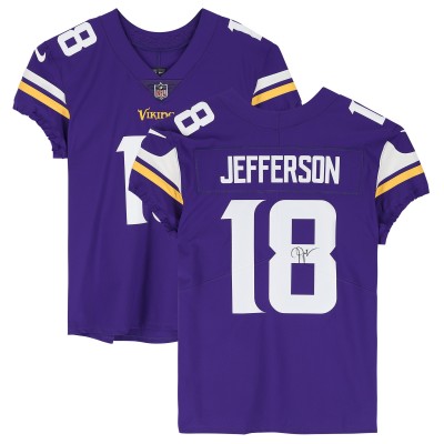 Justin Jefferson Minnesota Vikings Autographed Fanatics Authentic Purple Nike Elite Jersey