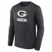 Именная футболка с длинным рукавом Green Bay Packers Monochrome - Charcoal