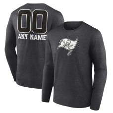 Именная футболка с длинным рукавом Tampa Bay Buccaneers Monochrome - Charcoal