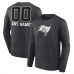 Именная футболка с длинным рукавом Tampa Bay Buccaneers Monochrome - Charcoal