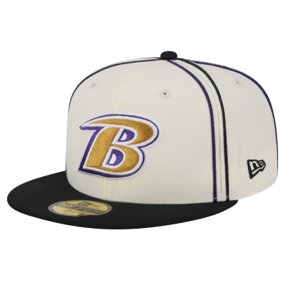 Бейсболка Baltimore Ravens New Era Soutache 59FIFTY - Cream
